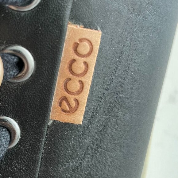 Ecco Soft 7 Lo Cut Lace Up Leather Sneakers Black Sz 41EU/7US - Picture 10 of 12